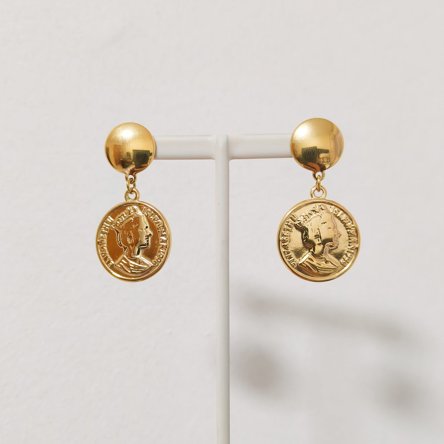 Look Monedas Antiguas Roma Dorada ( anillo + pulsera + pendiente)