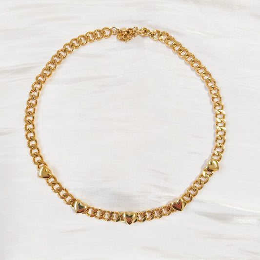 Collar Corazones Cubana