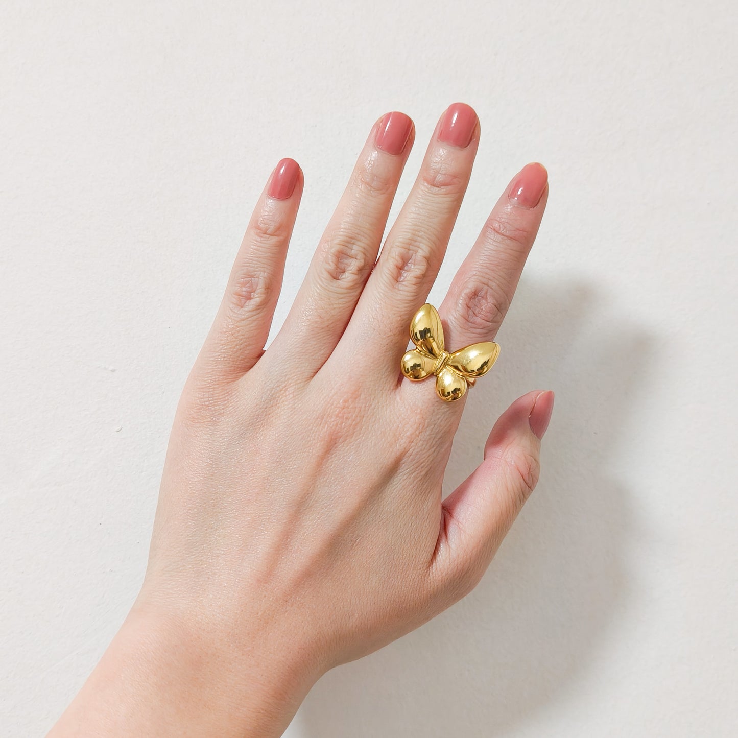 Anillo Mariposa Dorada Clara