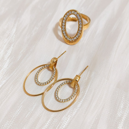 Pendientes Doble Aro Luna Madrid