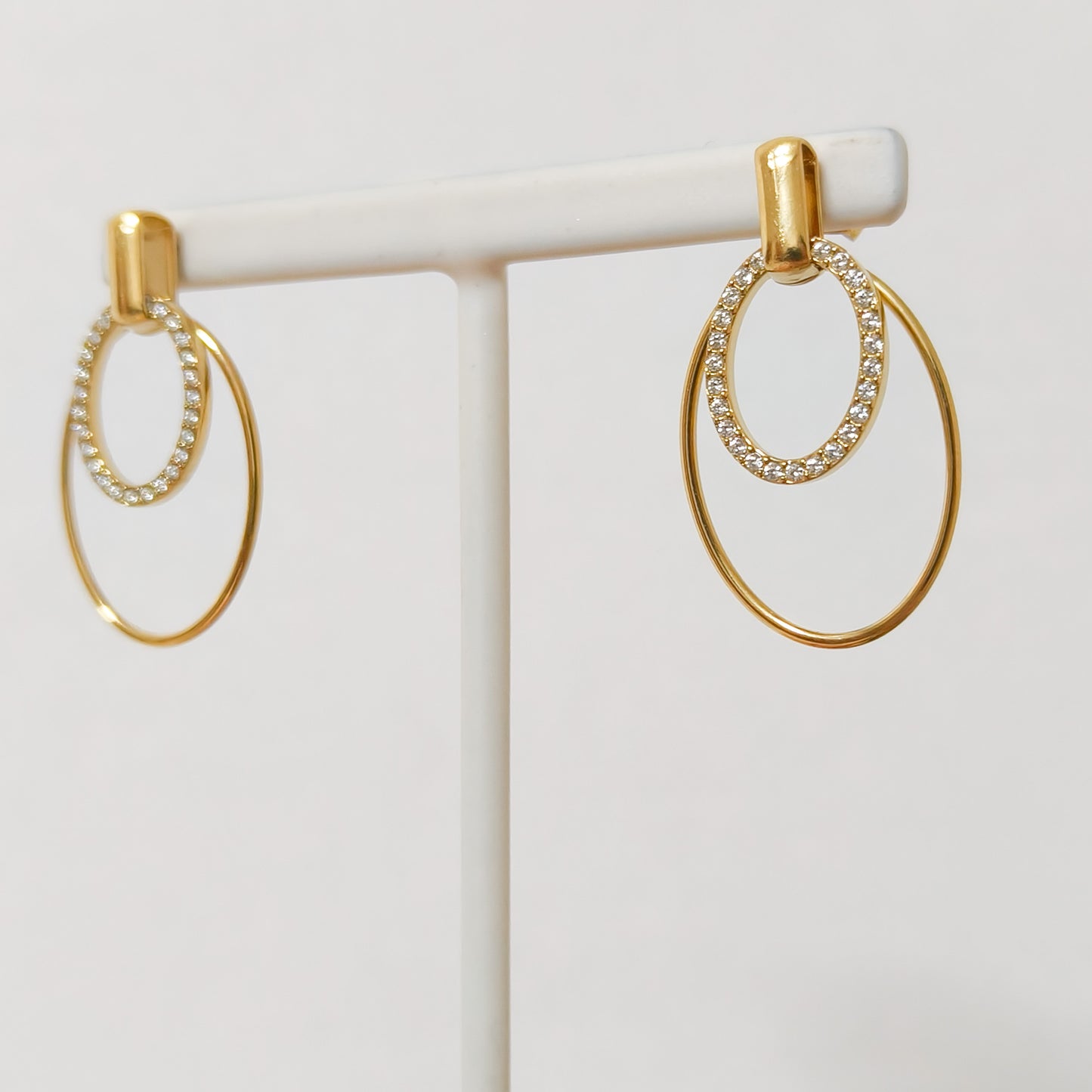 Pendientes Doble Aro Luna Madrid