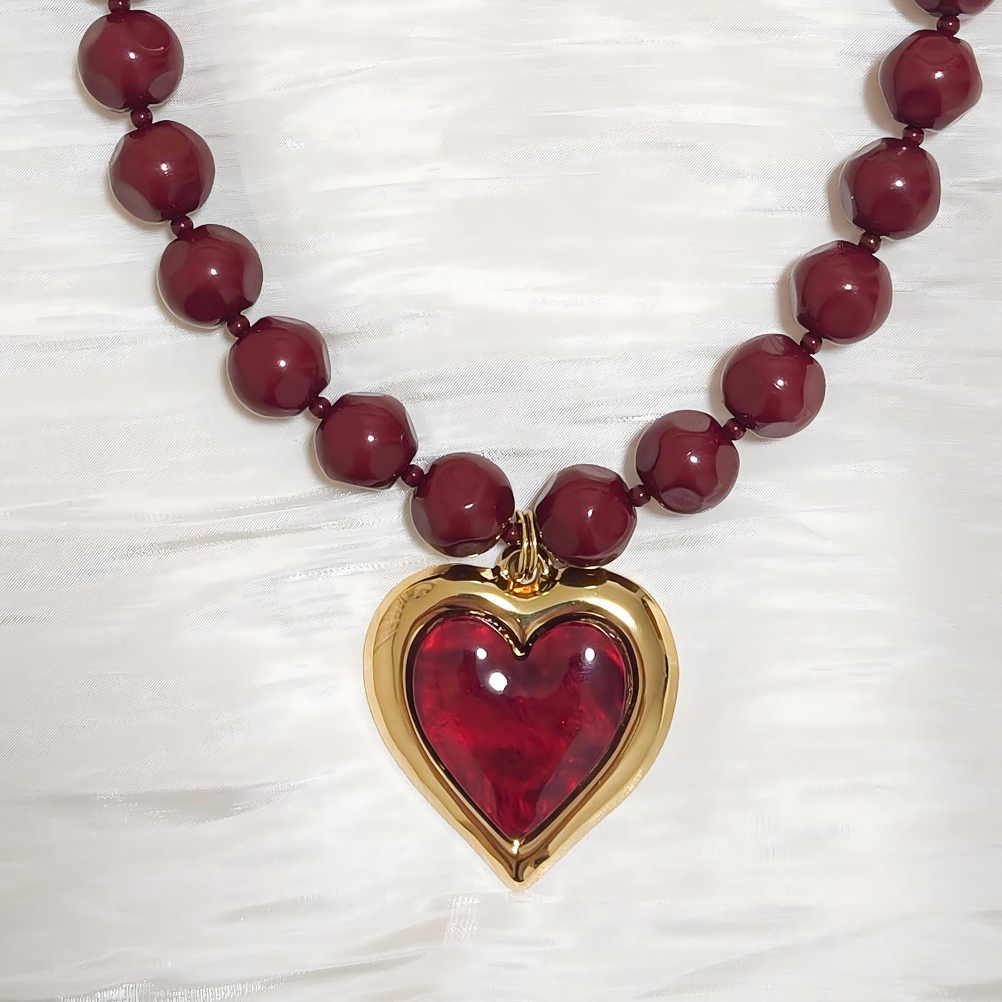 Collar Corazón Rojo Martina