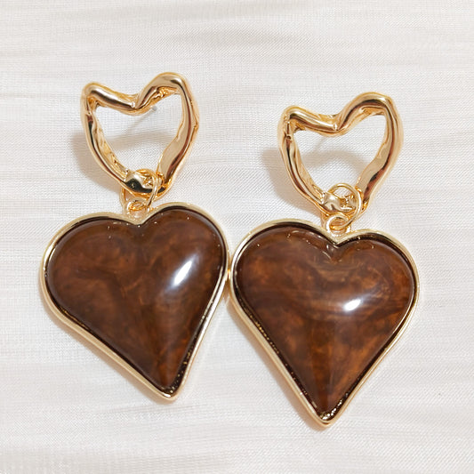 Pendientes Doble Corazón Chic