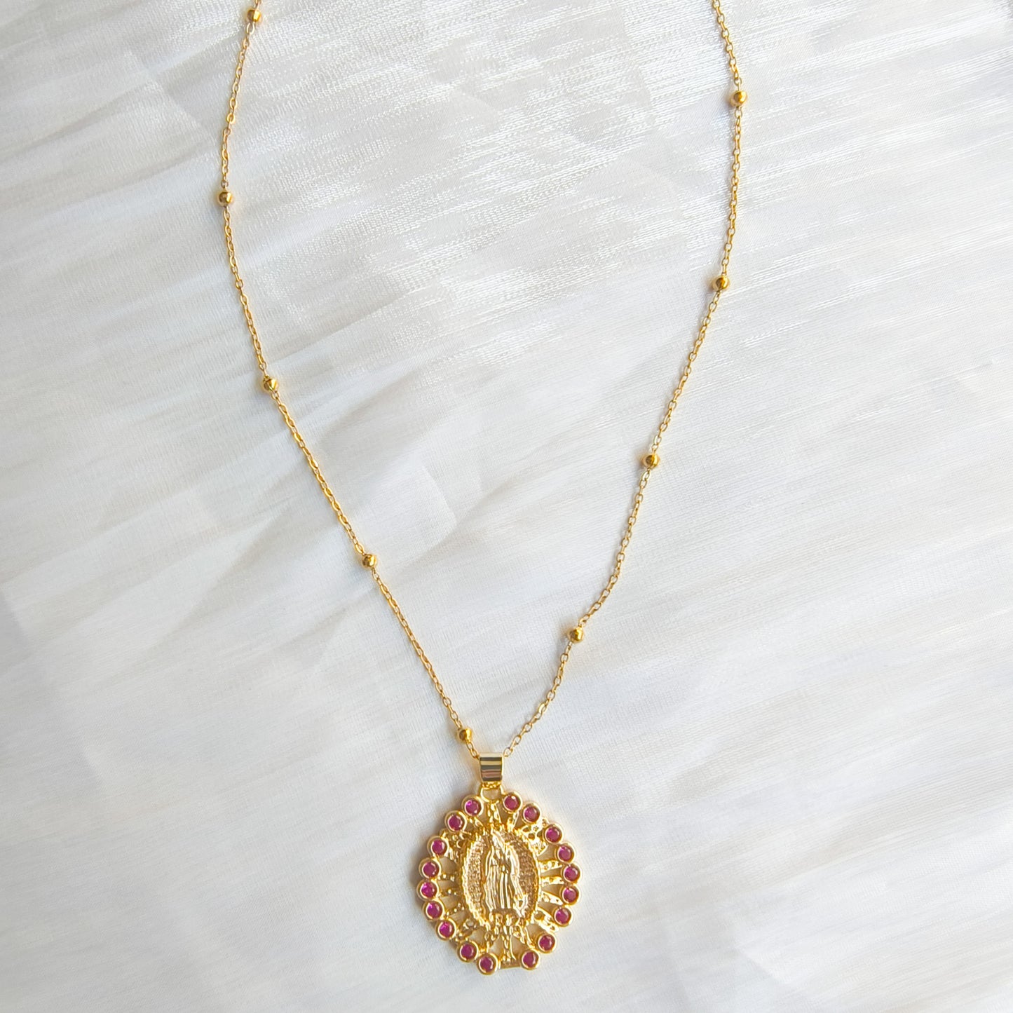Collar medalla virgen de guadalupe