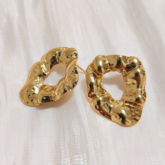 Pendientes Oval Isla Dorada