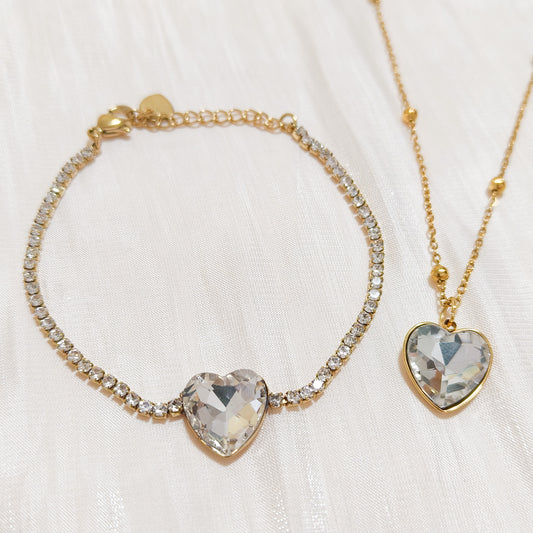 Pulsera Clara Corazón de Luz