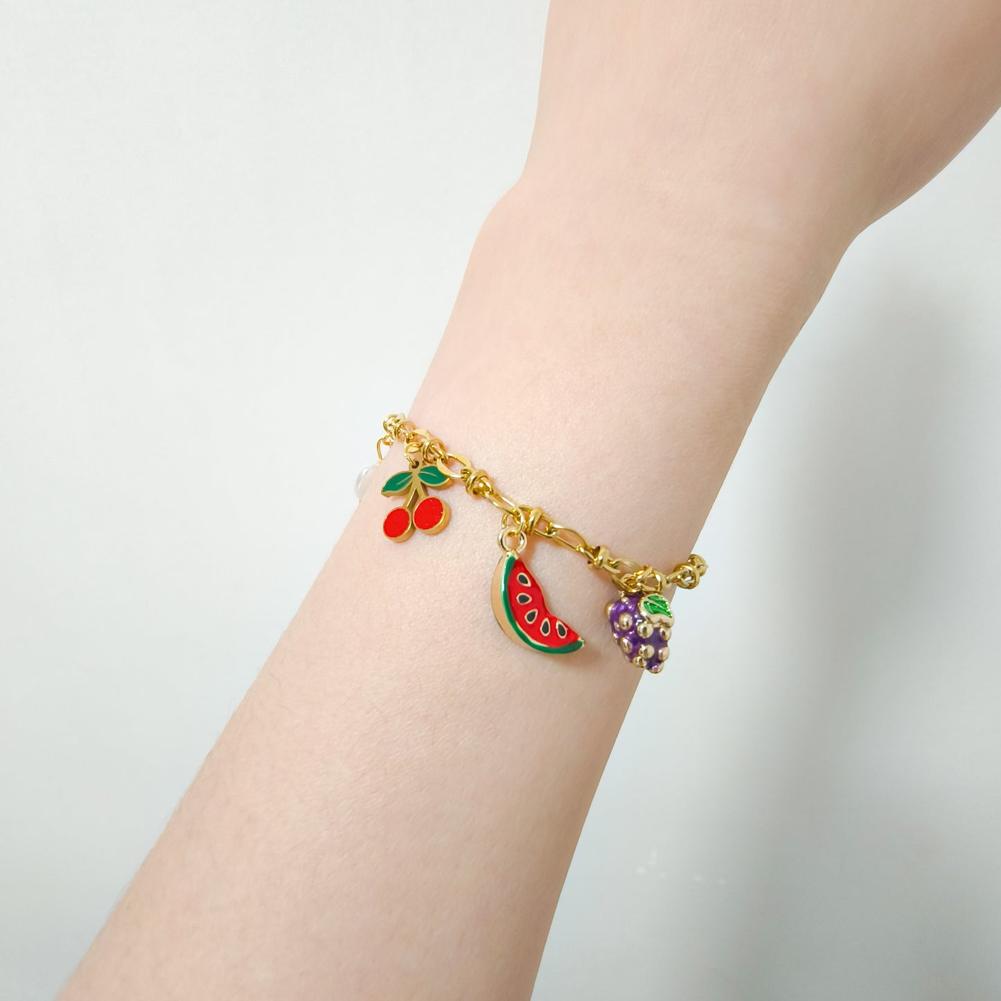 Pulsera Charm Frutas ( cereza)