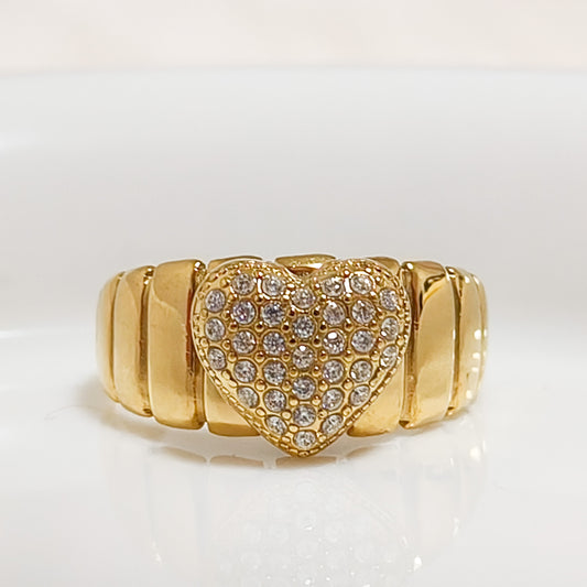 Look Corazón París Fina y Ultra brillo ( anillo y pendiente)