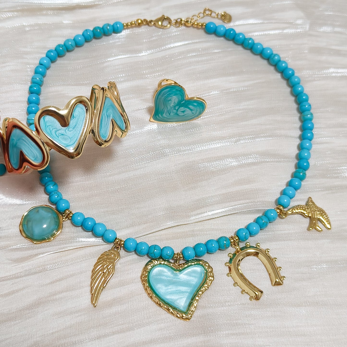 Collar Charm Corazón Valentina Rouge ( 2 colores)