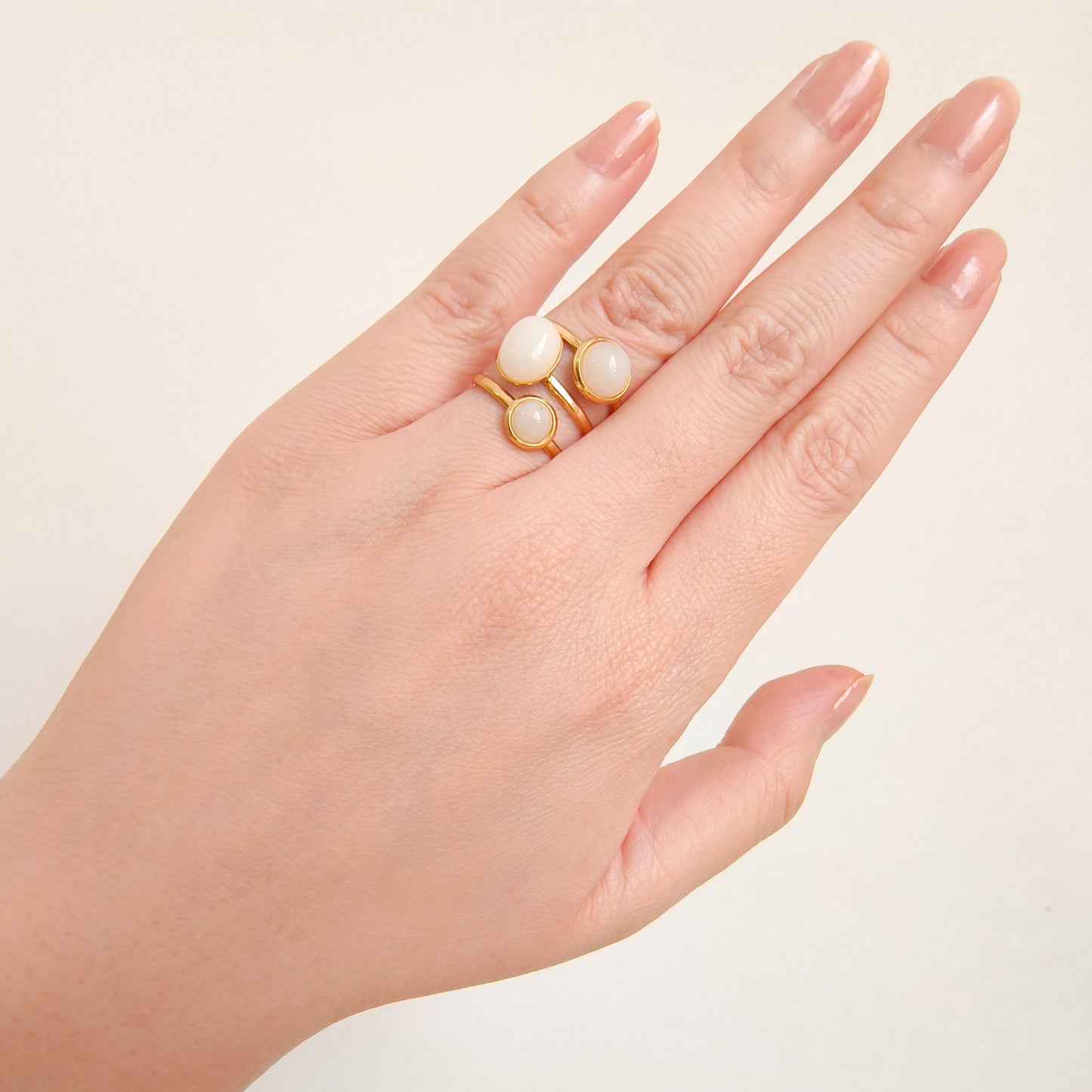 Anillo Bianca Trío Ajustable