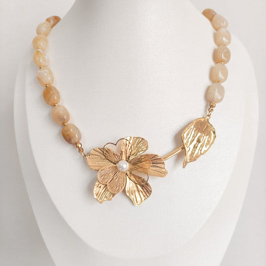 Collar Valeria Flor Cielo ( 2 longitudes)