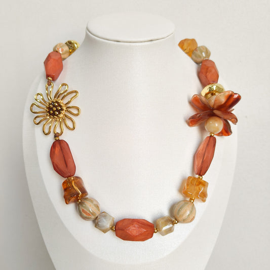 Look Acero Flor de Malaga Libélula ( collar y pulsera)