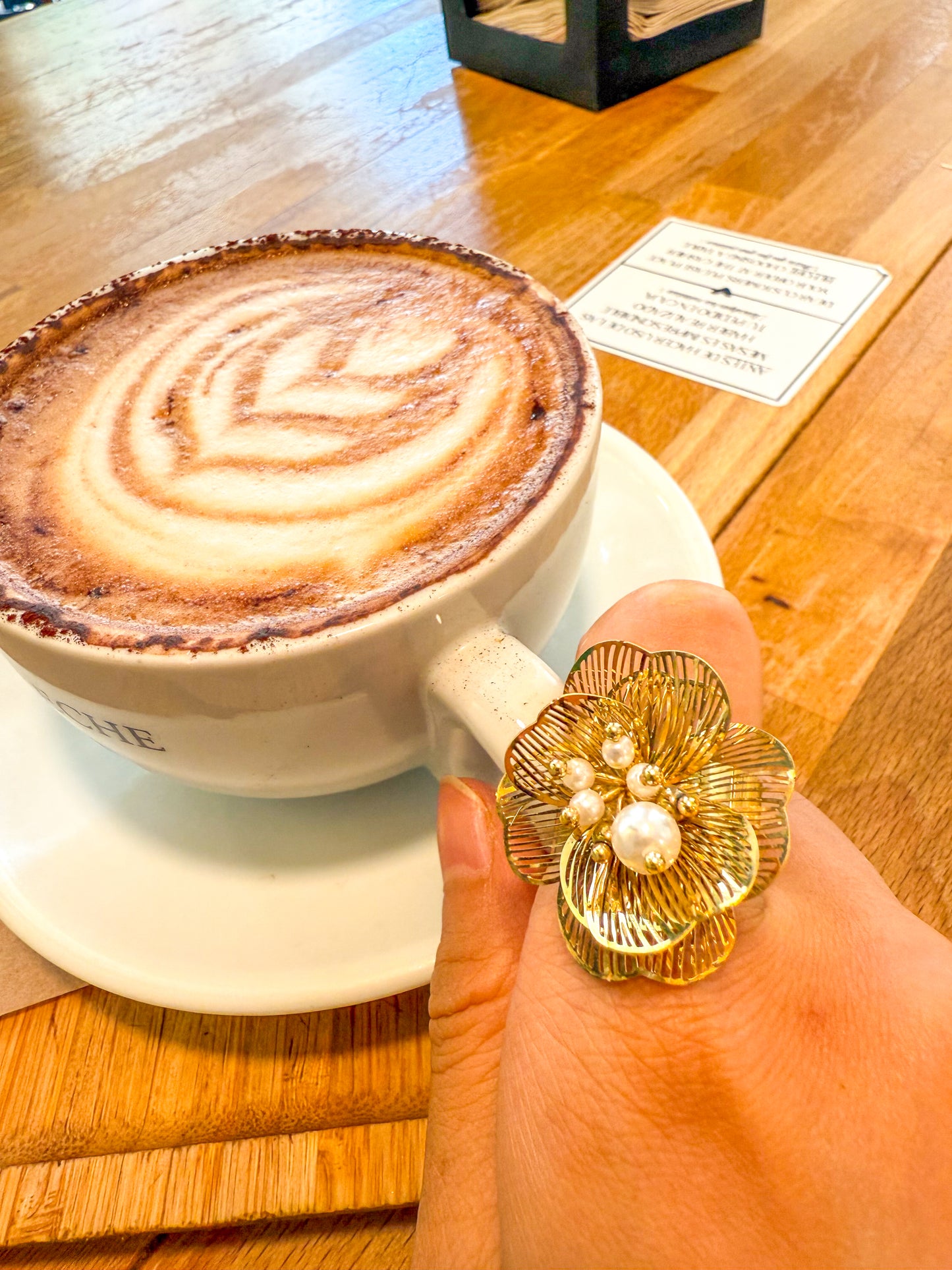 Anillo SIRENA (FLOR DORADO) Ajustable