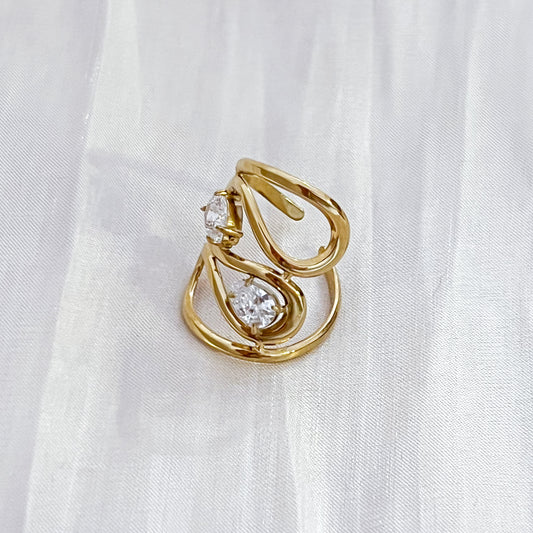 Anillo Lola Doble Luz brillo( Ajustable )