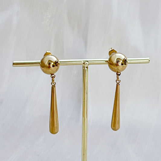 Pendientes Gota Dorada Minimal (Bolita)