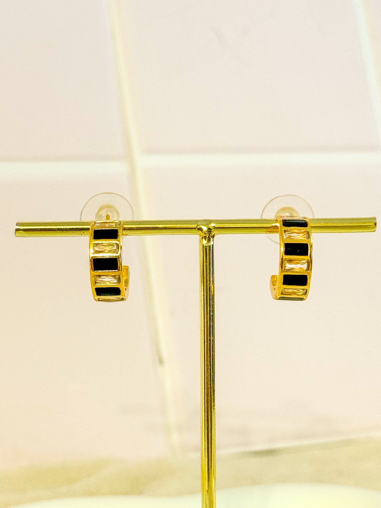 Pendientes Valentina (Negro y Brillo)
