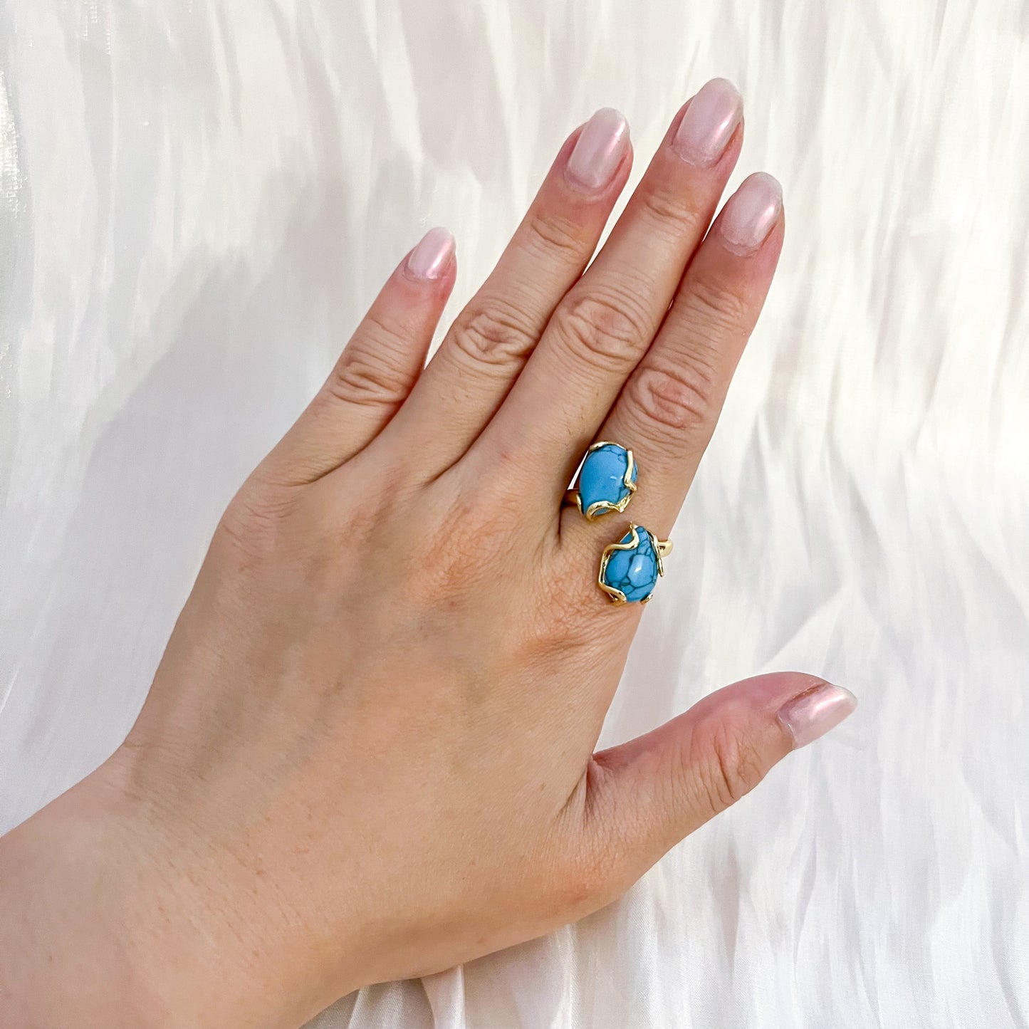 Anillo Amalfi Ajustable (DOS GOTA ESTILO BARROCO)