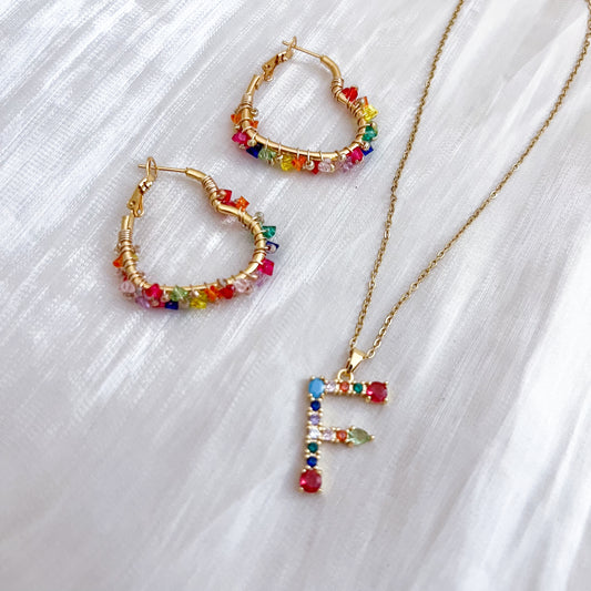 Pendientes Ibiza Heart(4colores aros corazones)