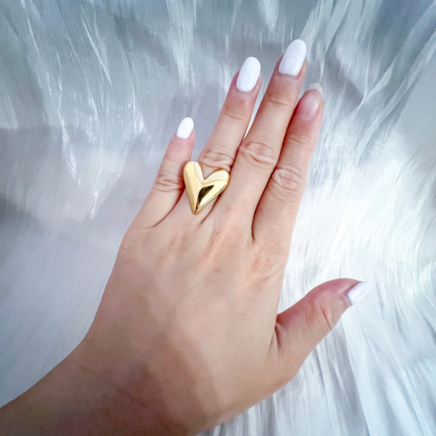 Anillo Lola Corazón Dorado(ajustable)