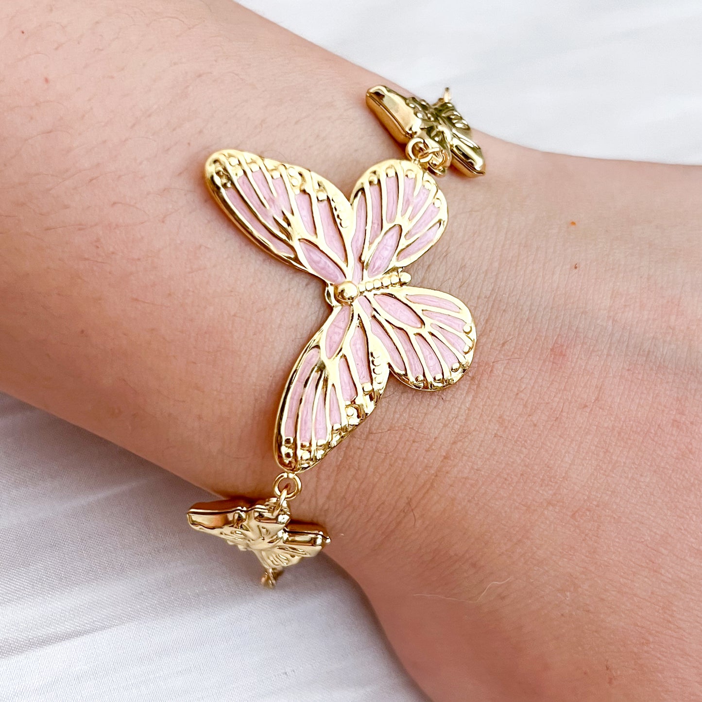 Pulsera Mariposa Rosé