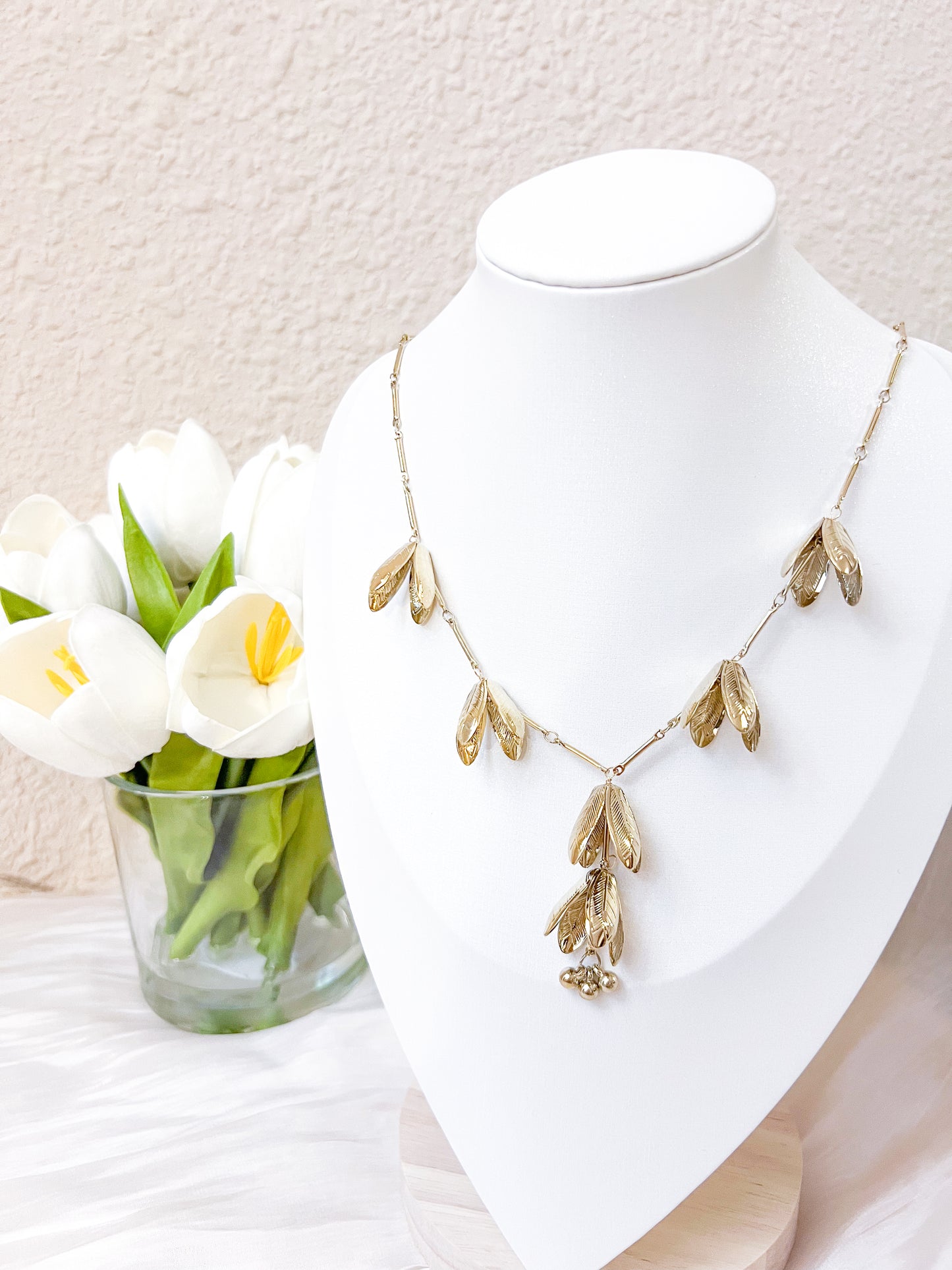 Collar Golden Flora (largo flor)