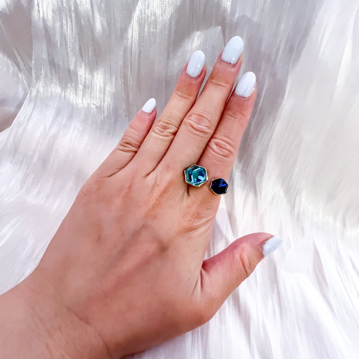 Anillo Prisma Brillo(ajustable 2 colores)