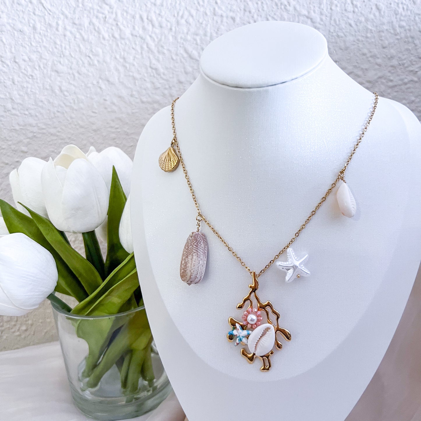Look Coralia (coral)collar & pulsera
