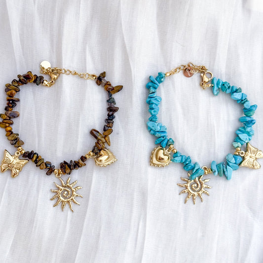 Pulsera Bali Sol(piedra natural 3 colores)