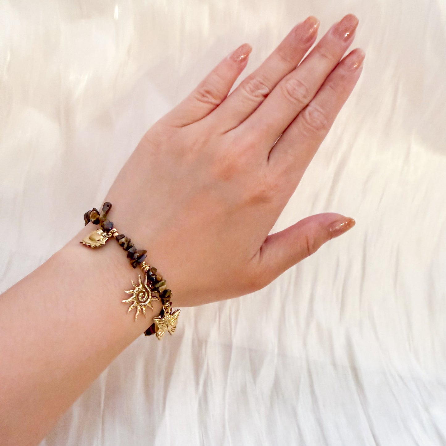 Pulsera Bali Sol(piedra natural 3 colores)