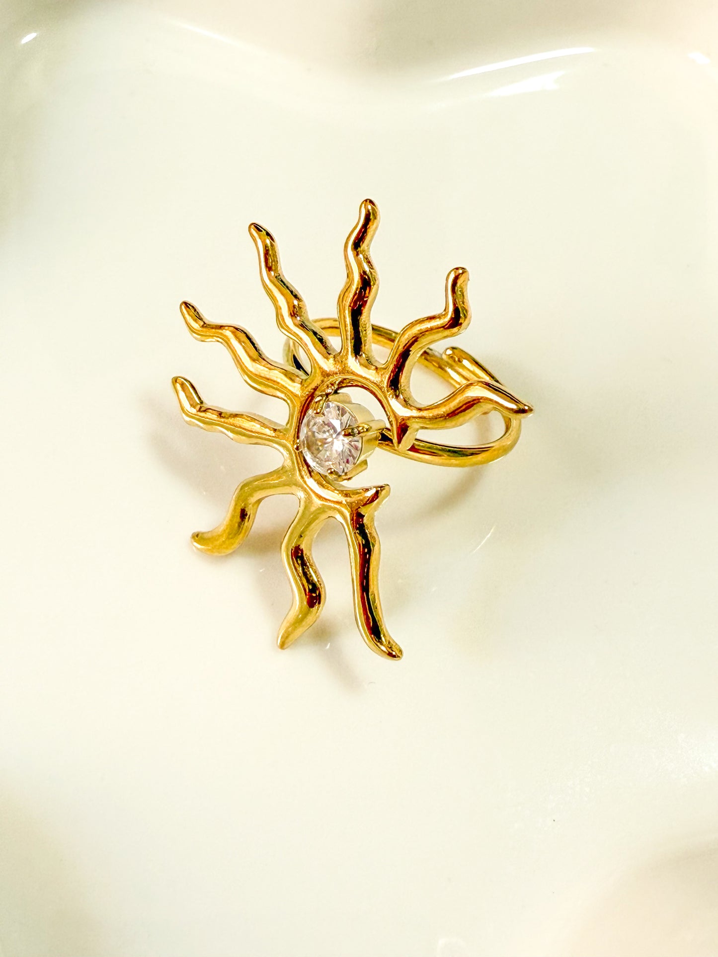 Anillo Ajustable Sol Radiante