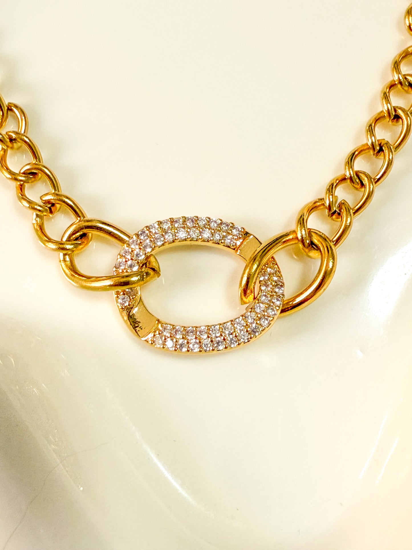 Pulsera Cadena& Oval Brillo