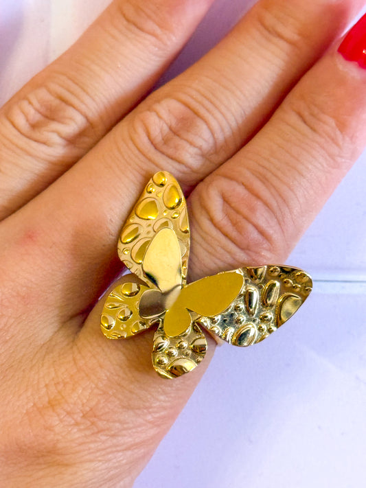 Anillo Mariposa Dorada