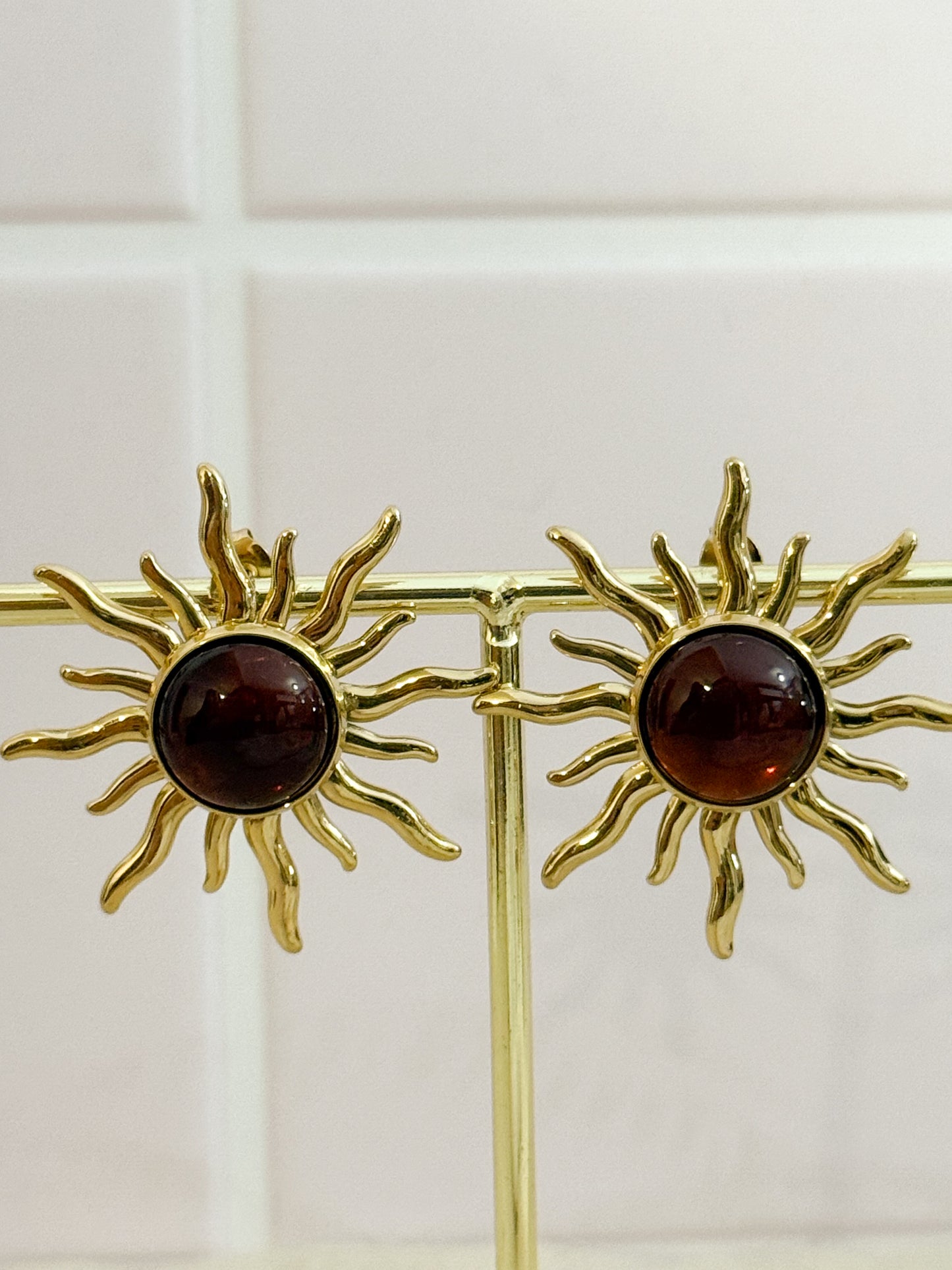 Pendientes Sol de Ocaso(Sol Dorado) – Acero Inoxidable