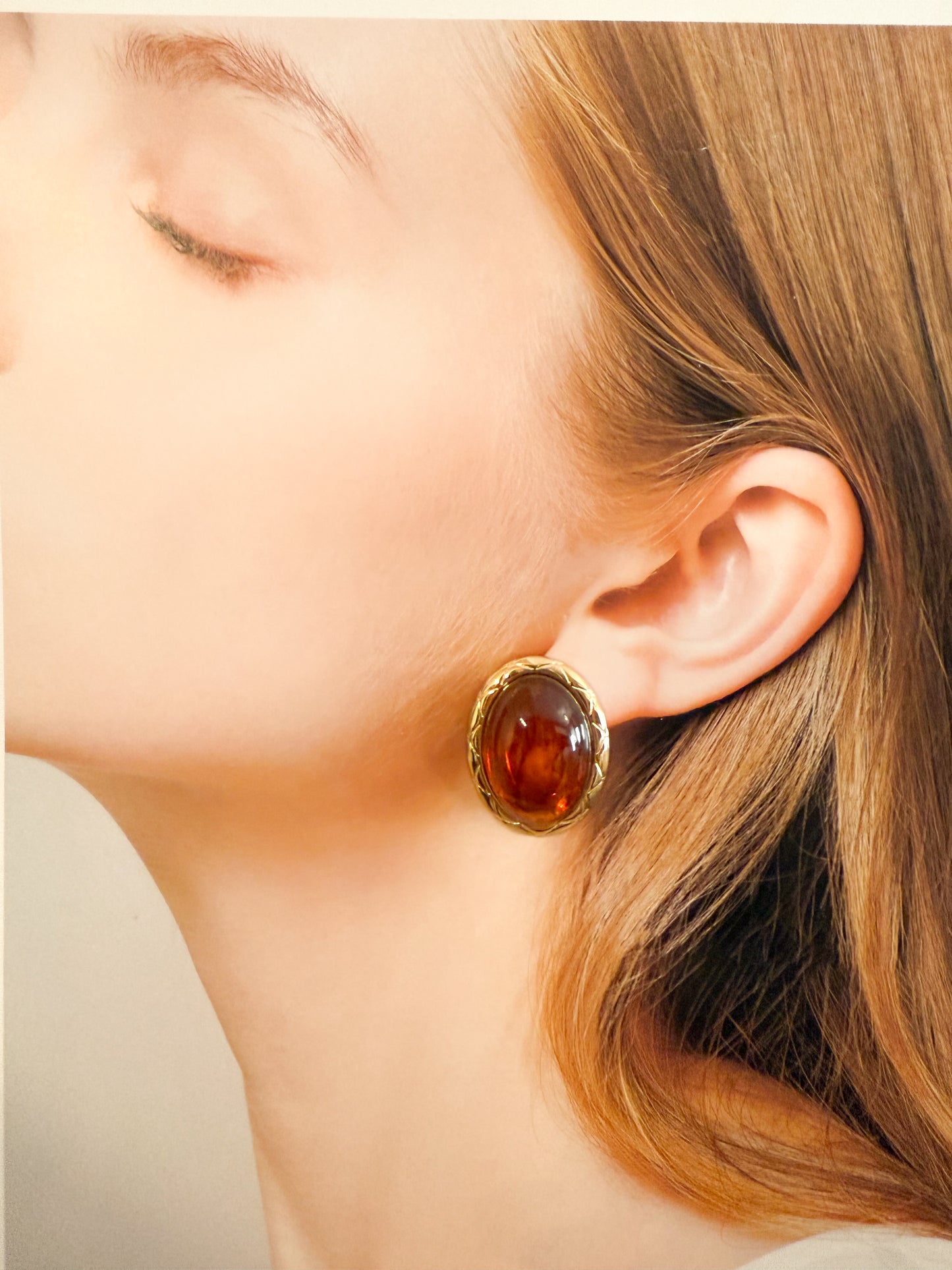 Pendientes Nocturno(Óvalo Vintage)– Acero Inoxidable