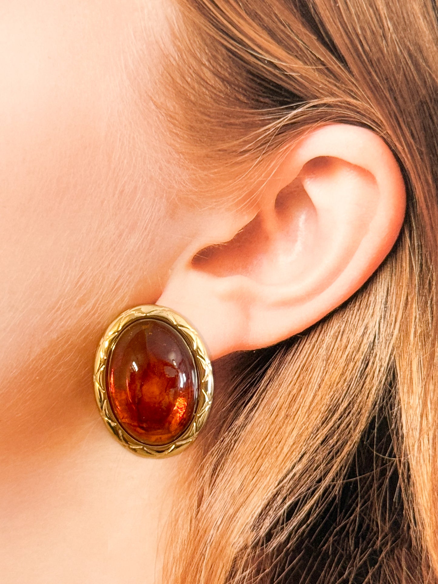 Pendientes Nocturno(Óvalo Vintage)– Acero Inoxidable
