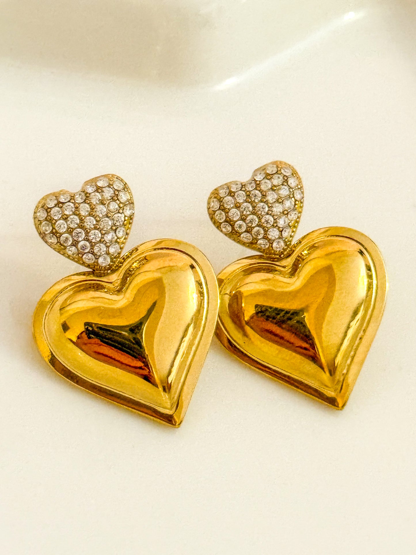 Pendientes Corazón de Luz(Corazón Dorado) – Acero Inoxidable