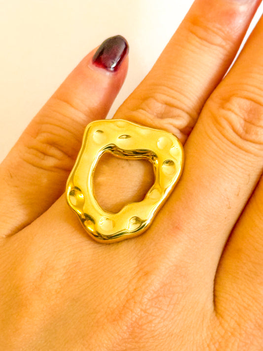 Anillo Forma Libre(Diseño abstracto) – Acero Inoxidable (Ajustable)