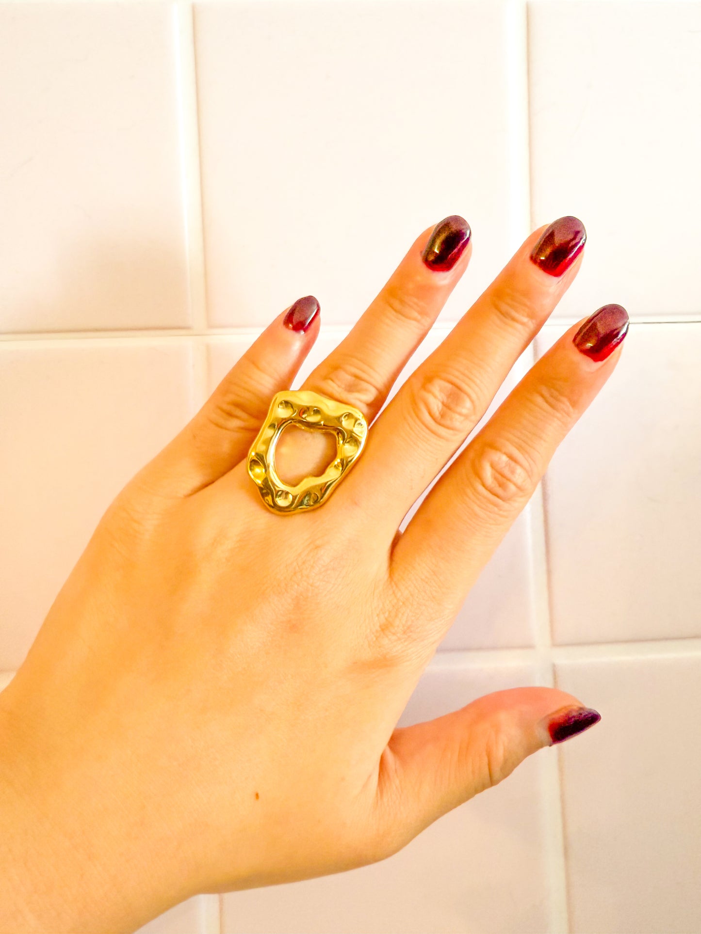 Anillo Forma Libre(Diseño abstracto) – Acero Inoxidable (Ajustable)