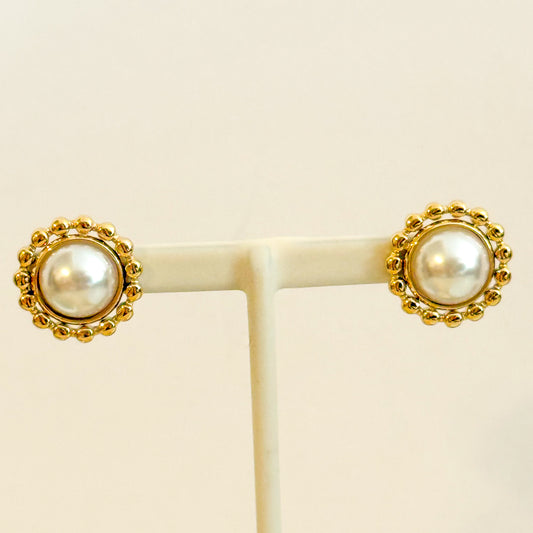 Pendientes Aura (Círculo dorado clásico) – Acero Inoxidable