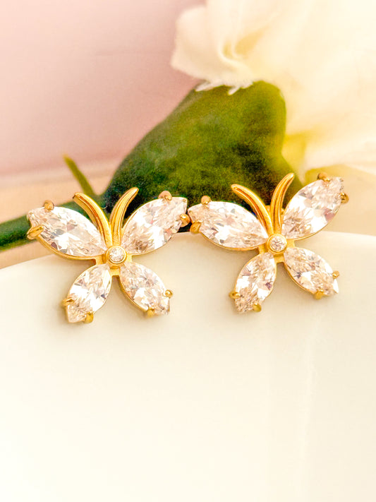 Pendientes Ala Clara(Mariposa dorada) – Acero Inoxidable