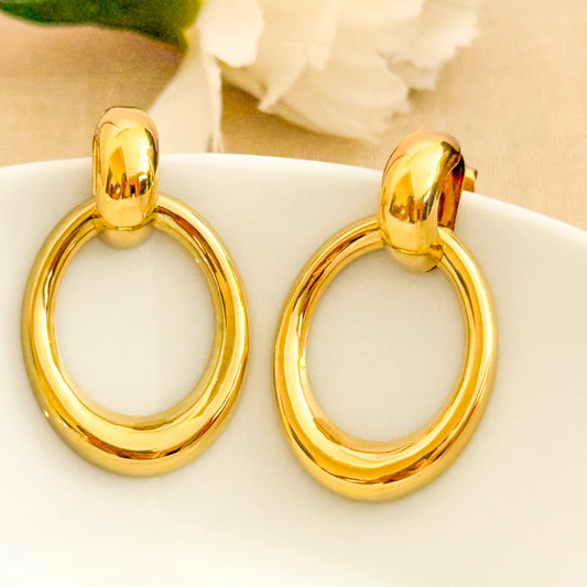 Pendientes Círculo de Luz(Aro redondo pulido) – Acero Inoxidable