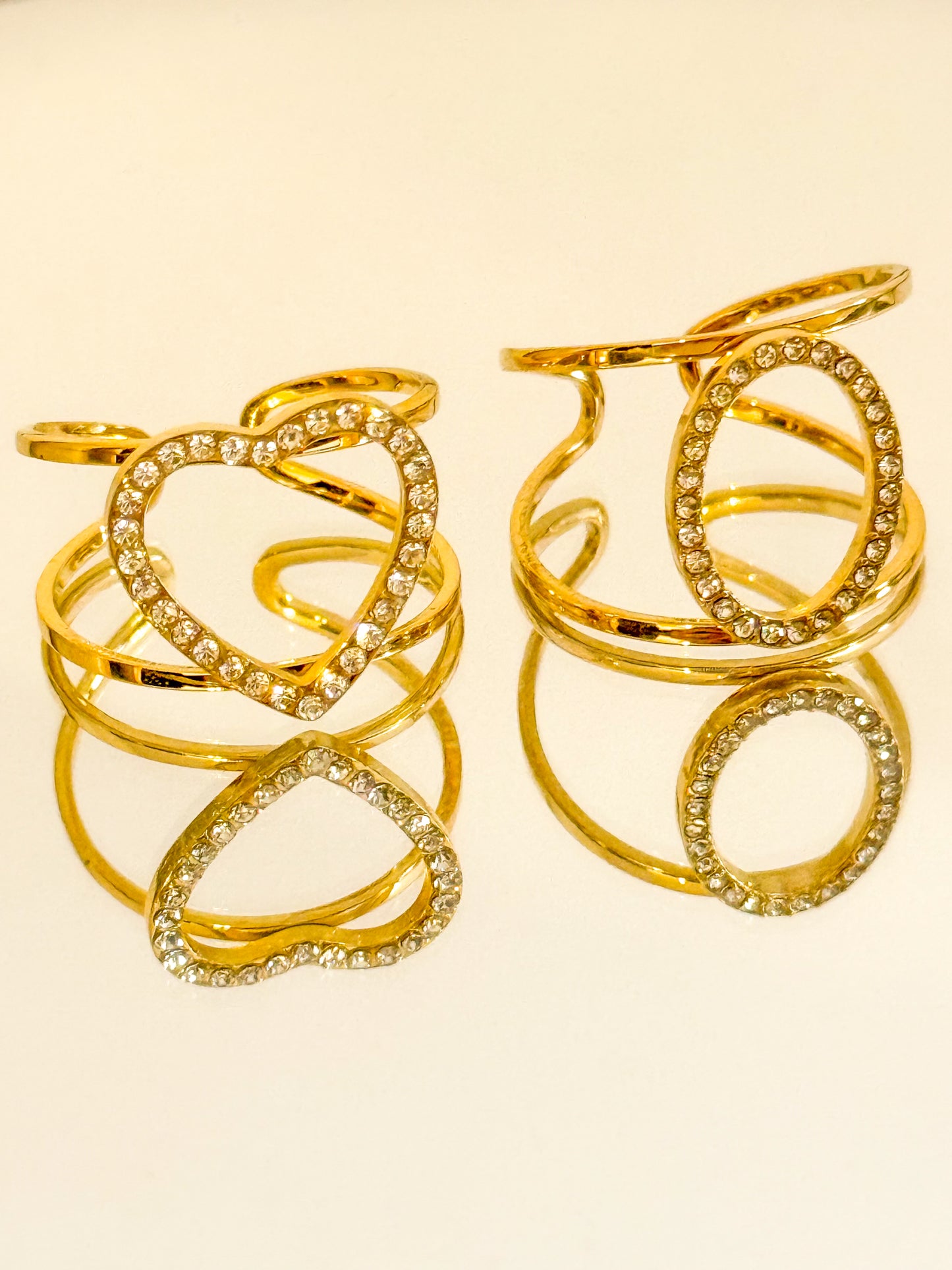 Anillo Halo(Círculo /Corazón)– Acero Inoxidable (Ajustable)