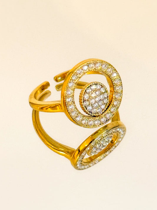 Anillo Brillo Infinito(Círculo doble) – Ajustable