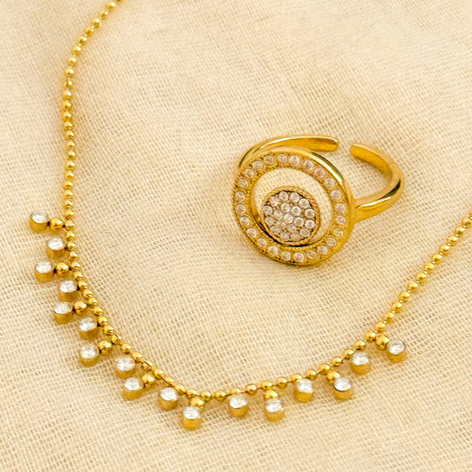 Collar Cielo Estelar(Brillos en cascada)