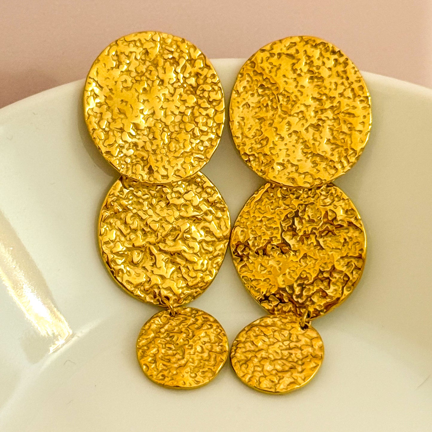 Pendientes Galatea(Discos martillados)