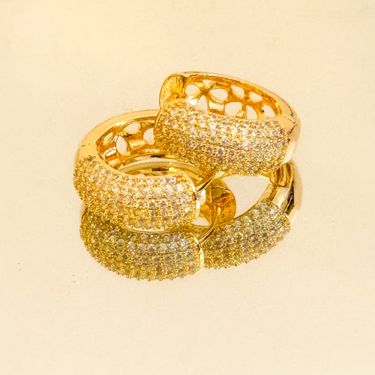 Pendientes Bruma de Luz( Aro Brillo Dorado / Plateado)