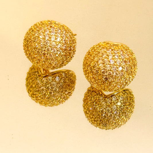 Pendientes Esfera Celeste(Dorado / Plateado)