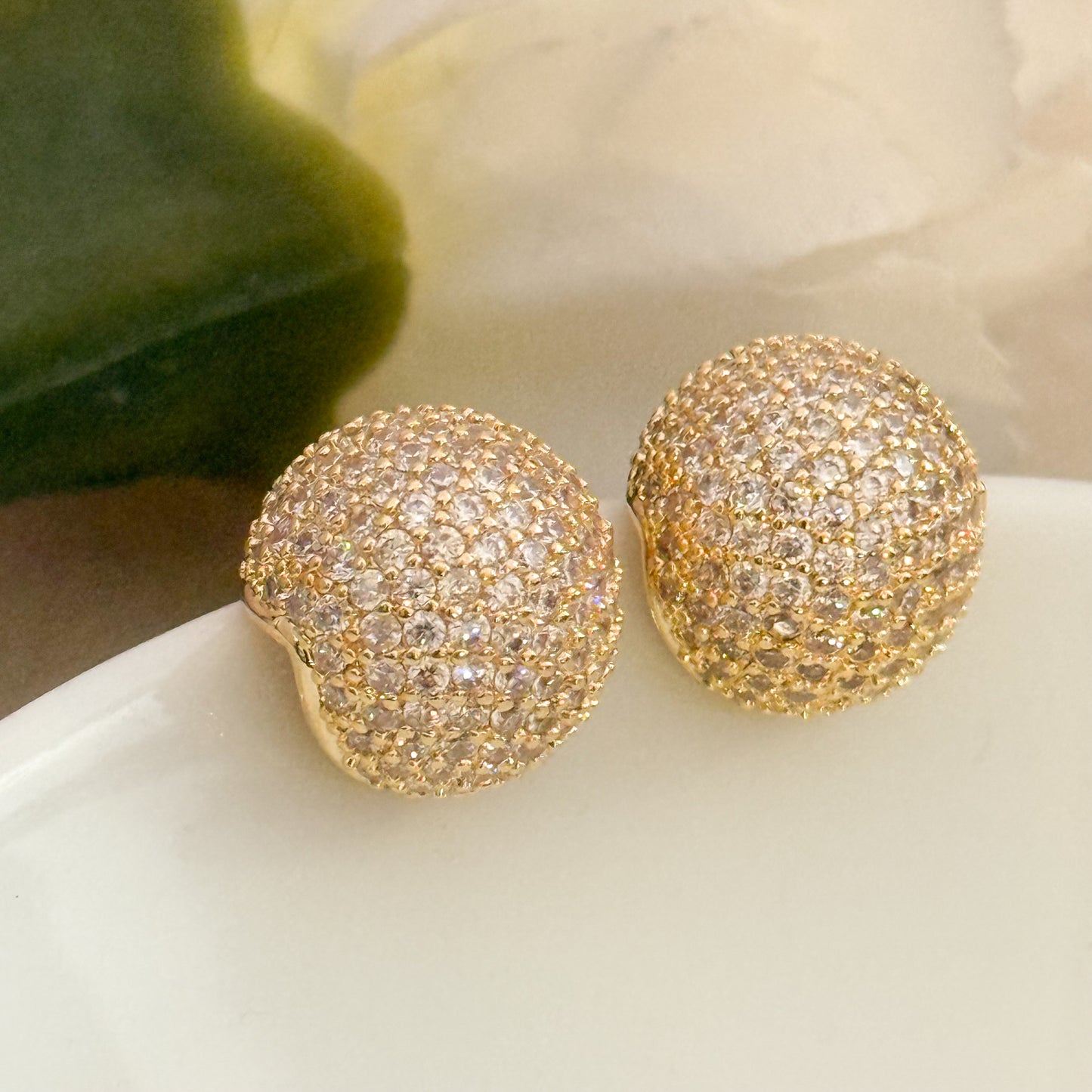 Pendientes Esfera Celeste(Dorado / Plateado)