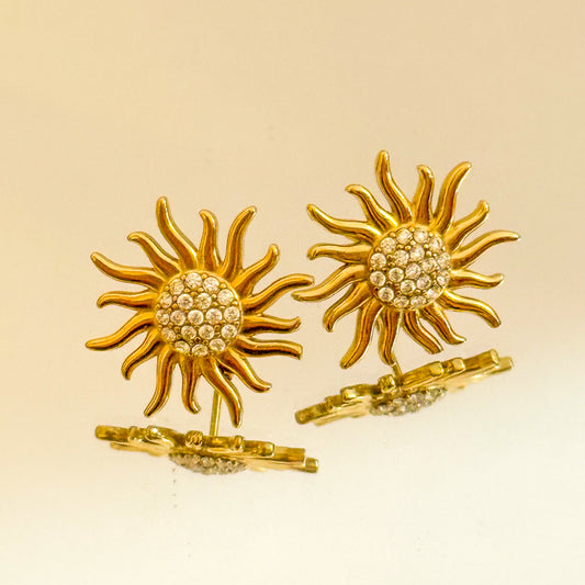 Pendientes Sol Radiante(Mini brillantes)
