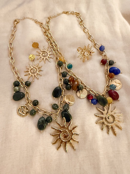 Collar Sol de colores(Talismán protector)